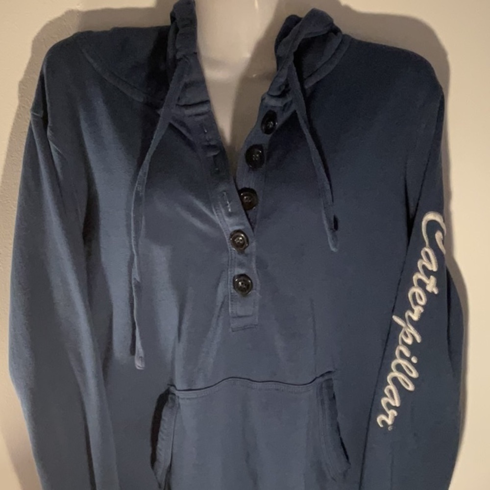 Caterpillar Blue Hoodie Sweatshirt